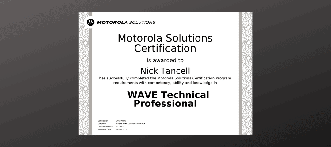 Motorola wave ptx accreditation